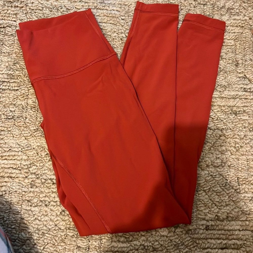 Wunder under. Full length burnt orange Lululemon leggings